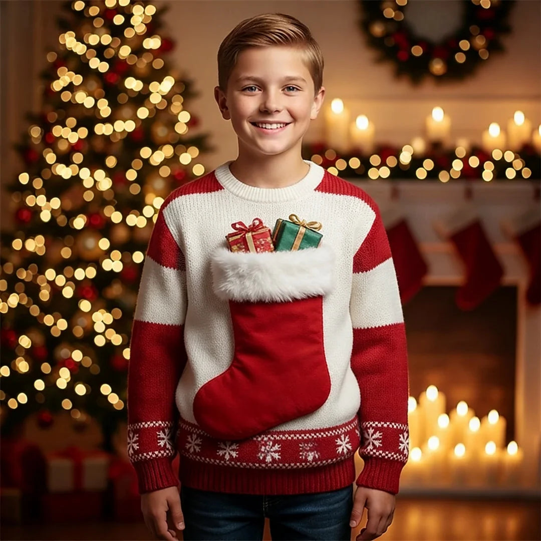 Sudadera Infantil con Capucha y Estampado 3D