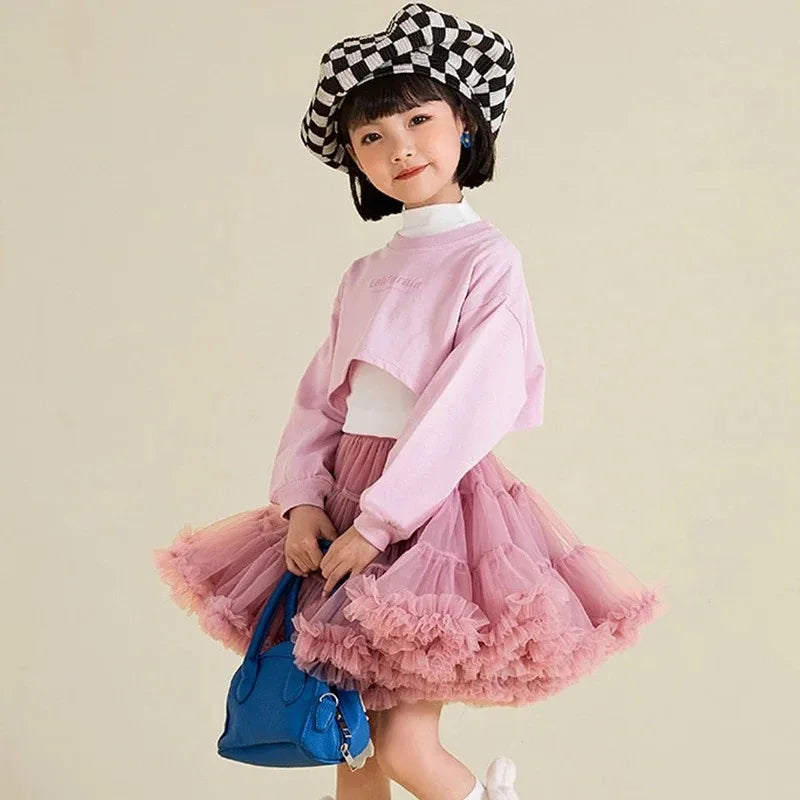 Falda Infantil de Tul con Lazo