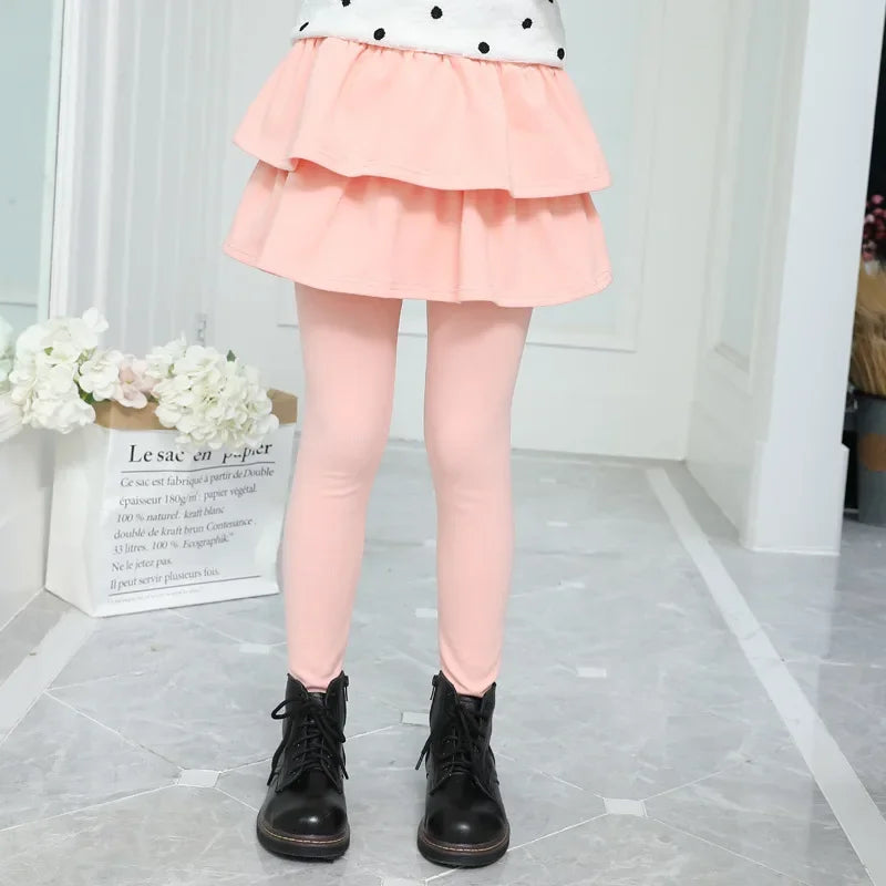 Legging Infantil con Falda de Capas