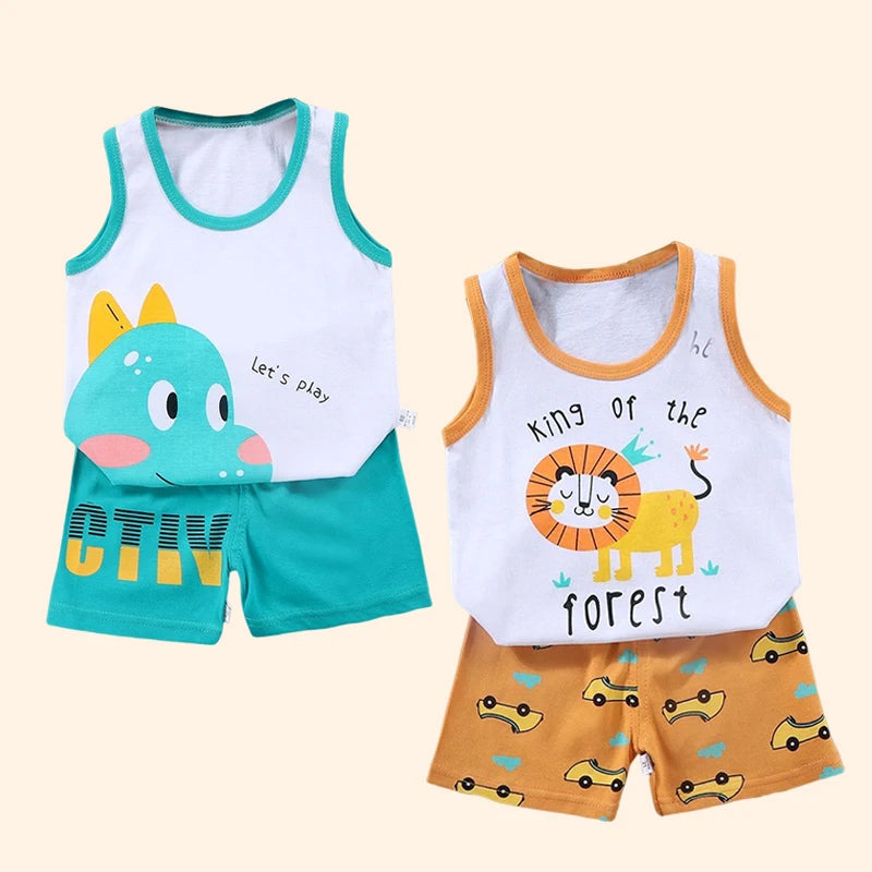 Kids' Cotton Tank Top and Shorts Set