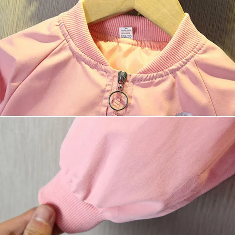 Lightweight Printed Kids' Jacket with Zipper