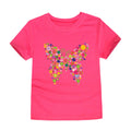 Camiseta de Algodón con Estampado Floral para Niña