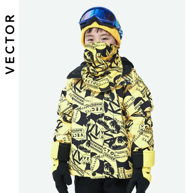 Chaqueta Infantil de Esquí Impermeable para Niño