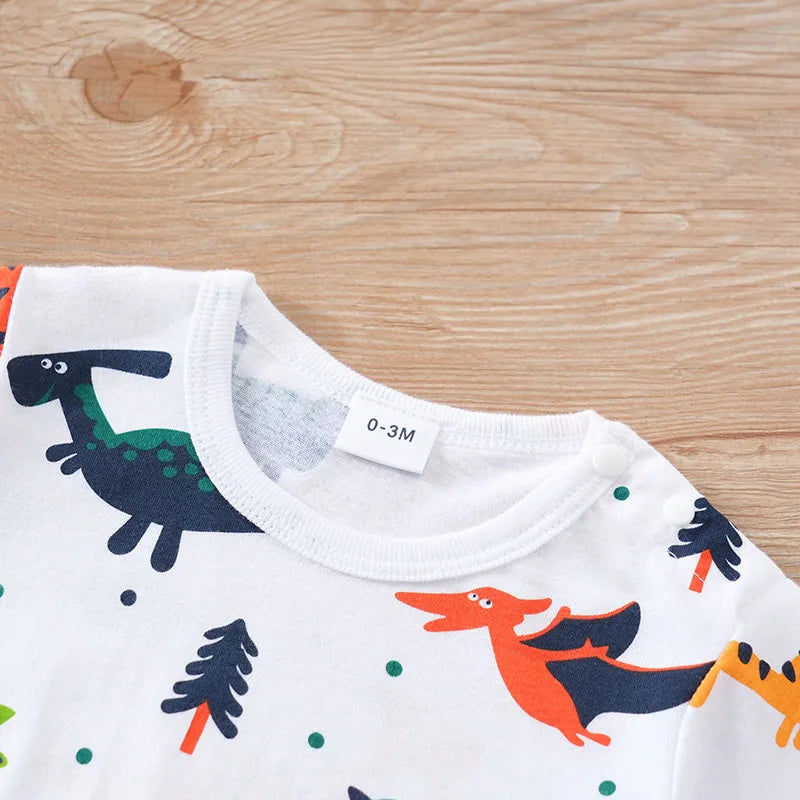 Cotton Dinosaur Romper for Baby