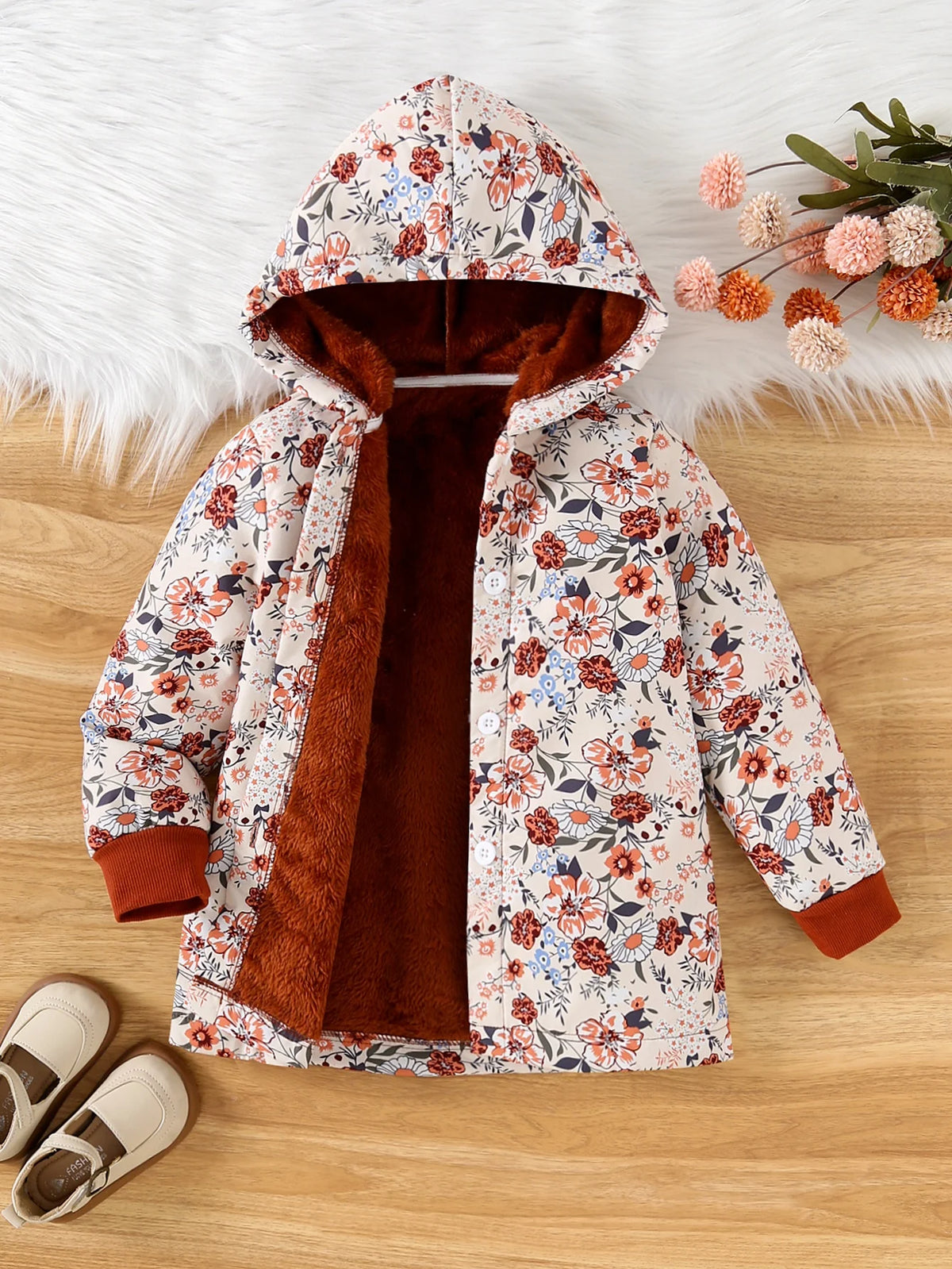Chaqueta Infantil Estampada con Capucha