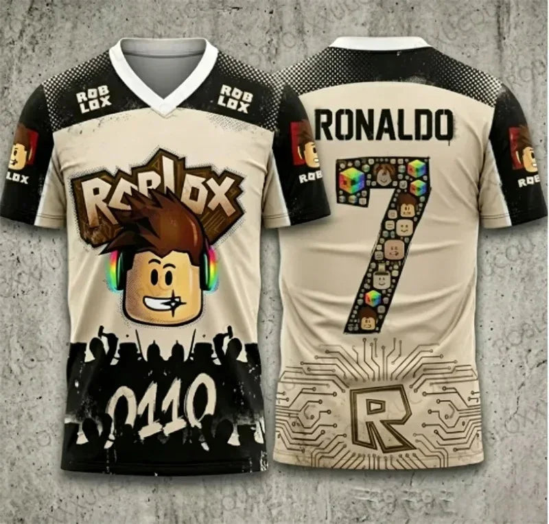 Camiseta Infantil Estampada de Estilo Gamer
