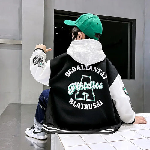Chaqueta Infantil Casual con Estampado de Letras para Niño