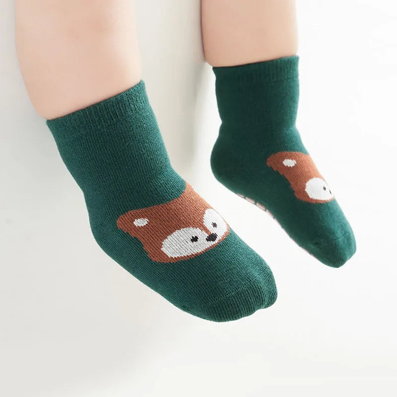Lot de 6 paires de chaussettes antidérapantes pour enfants