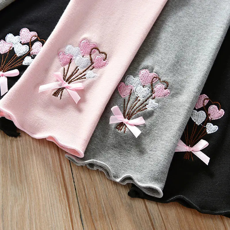 Legging Infantil de Algodón con Estampado Floral