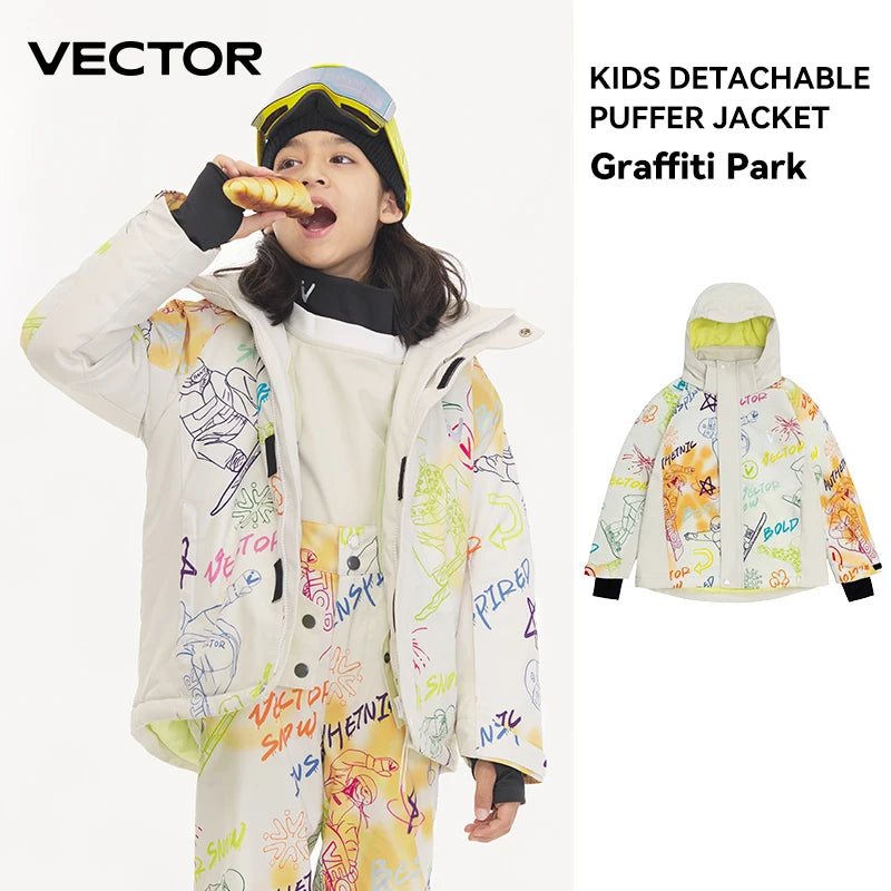 Chaqueta Infantil de Esquí Impermeable para Niño