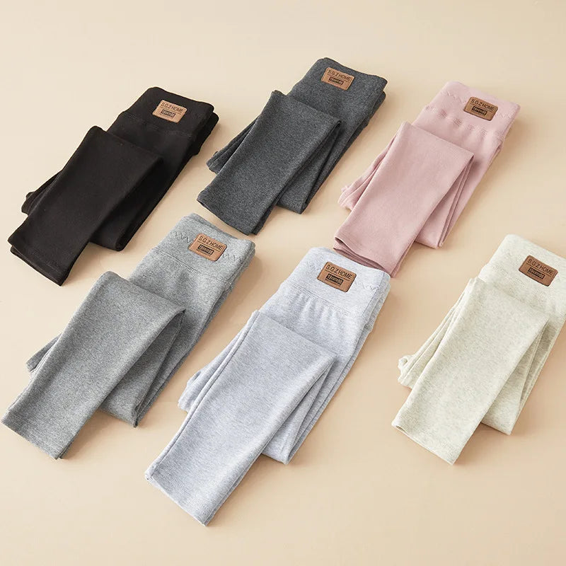 Legging enfant en coton à taille haute