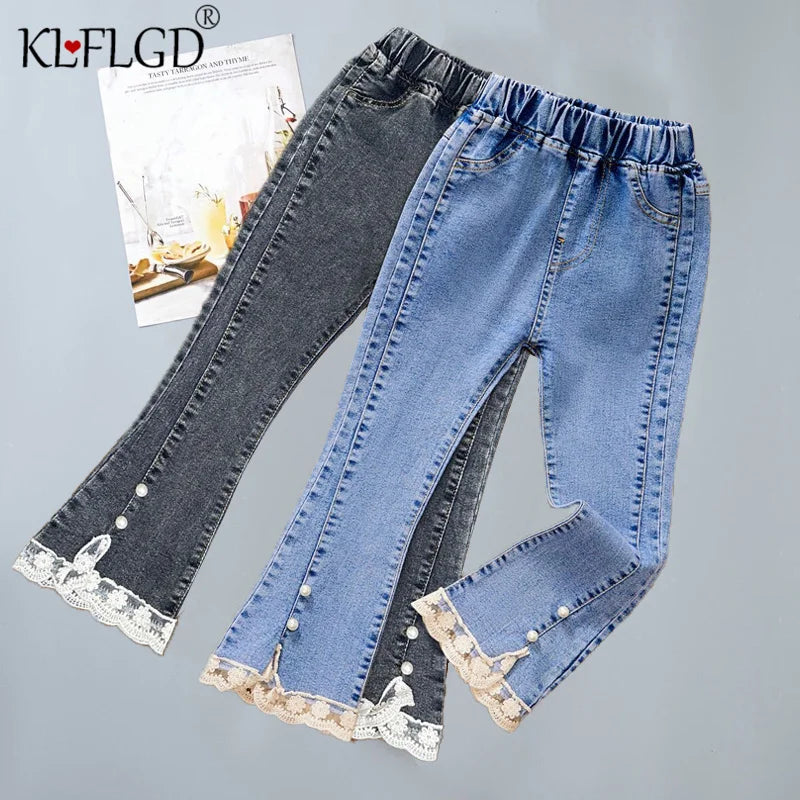 Kids' Bootcut Jeans with Elastic Waist