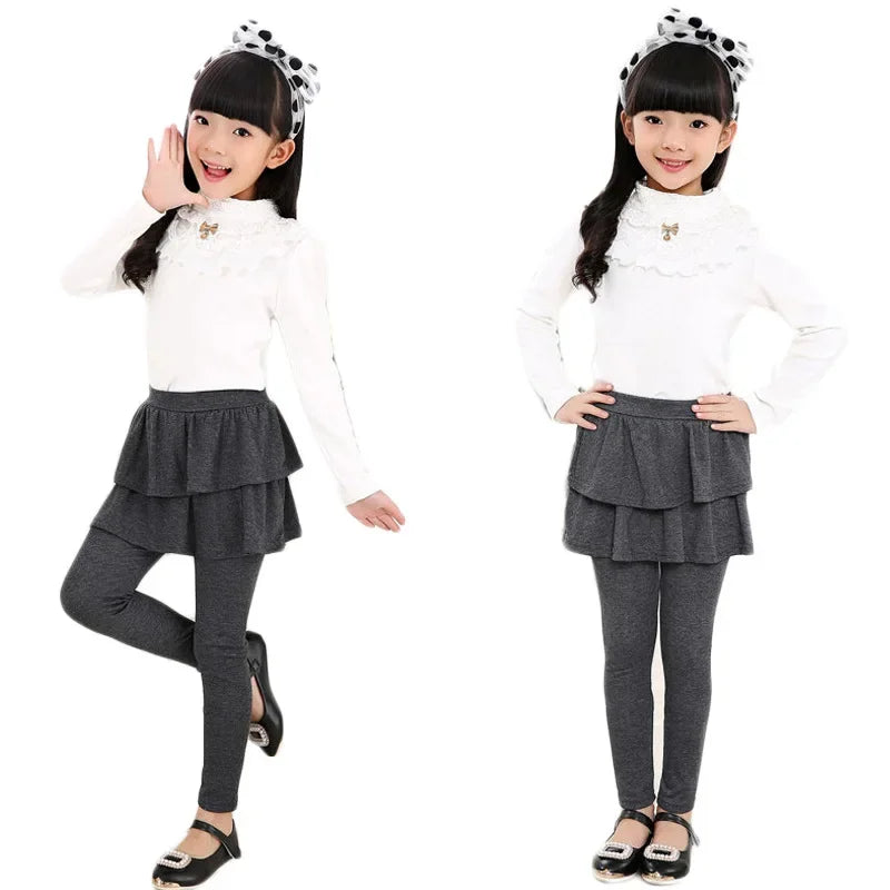Legging Infantil con Falda de Capas