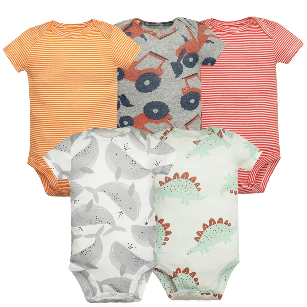 5-Pack Cotton Bodysuits for Baby