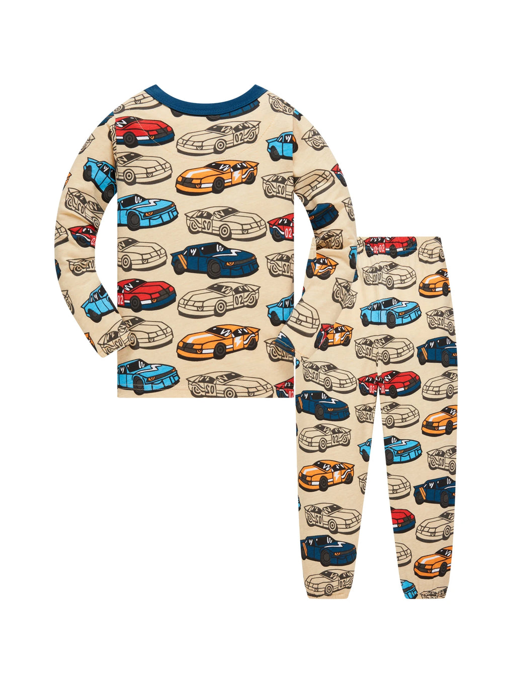 Pijama Infantil de Algodón con Estampado de Autos