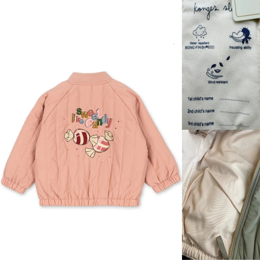 Chaqueta Infantil Acolchada con Acabado Satinado