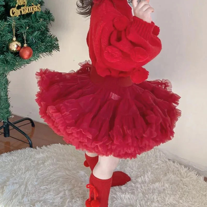 Falda Infantil de Tul con Lazo