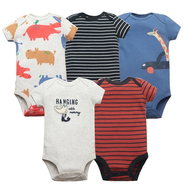 5-Pack Cotton Bodysuits for Baby