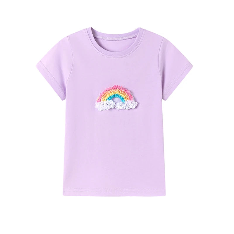 Camiseta Infantil de Algodón con Estampado de Unicornio