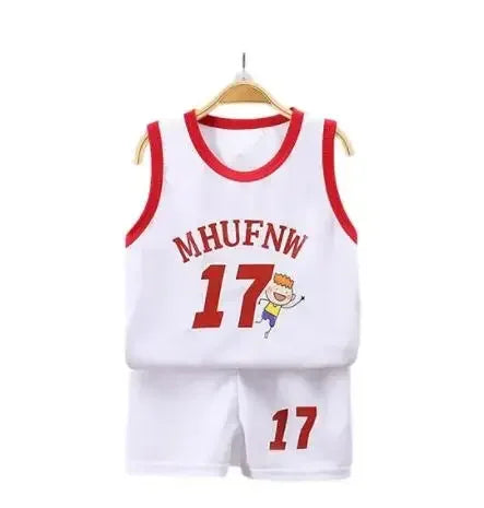 Ensemble de sport de basket-ball sans manches pour enfant