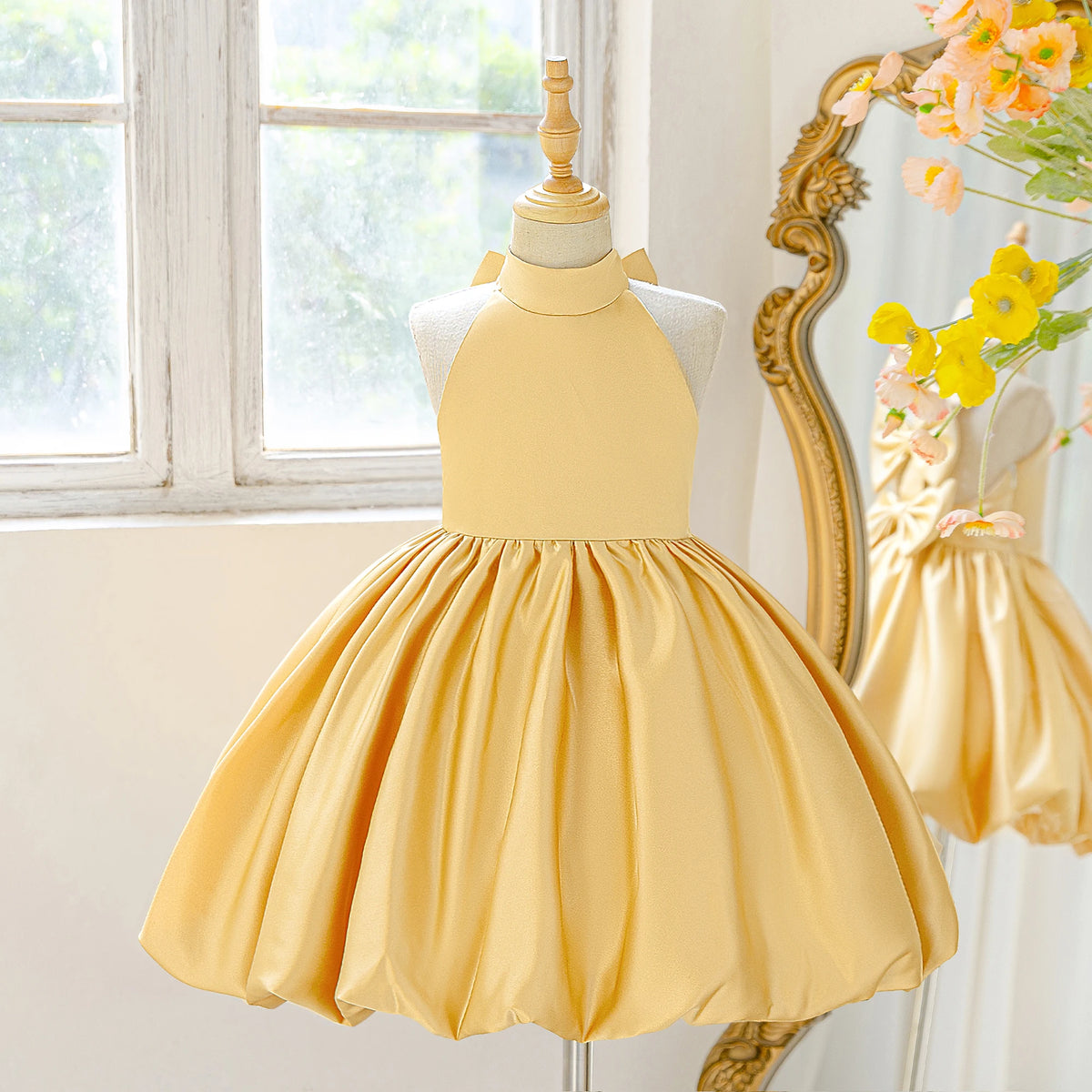 Vestido de Ceremonia Infantil con Lazo