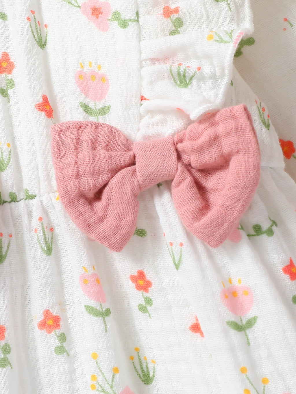 Pelele Floral de Manga Larga para Bebé Niña con Diadema