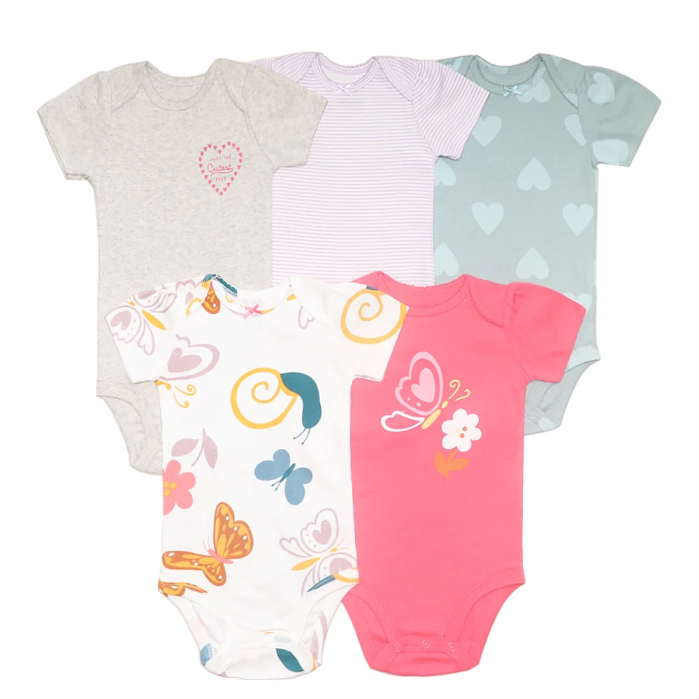 5-Pack Cotton Bodysuits for Baby