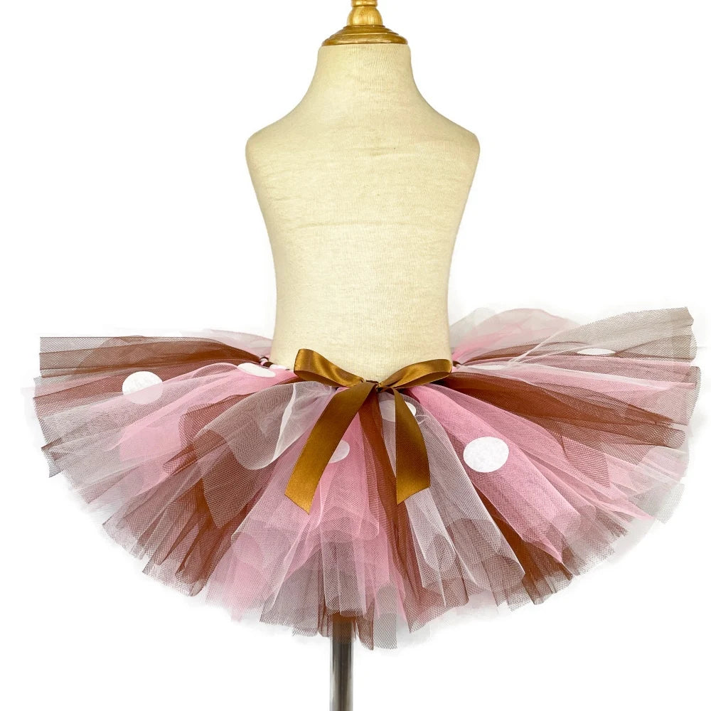 Déguisement de renne pour enfant avec robe tutu et nœud