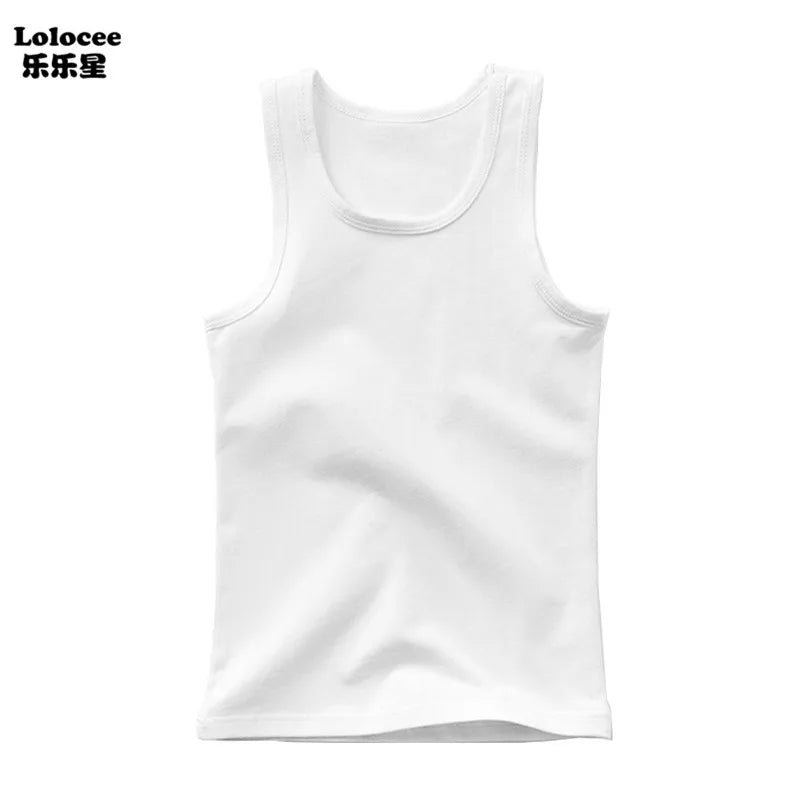 Camiseta de Algodón sin Mangas con Estampado de Búho para Niña