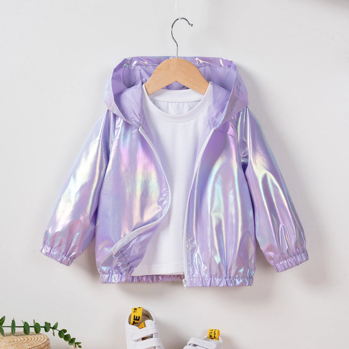 Chaqueta Infantil Ligera con Capucha y Cremallera