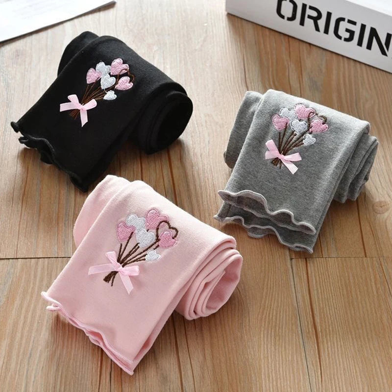 Legging Infantil de Algodón con Estampado Floral