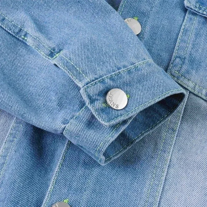 Chaqueta Infantil de Denim con Estampado