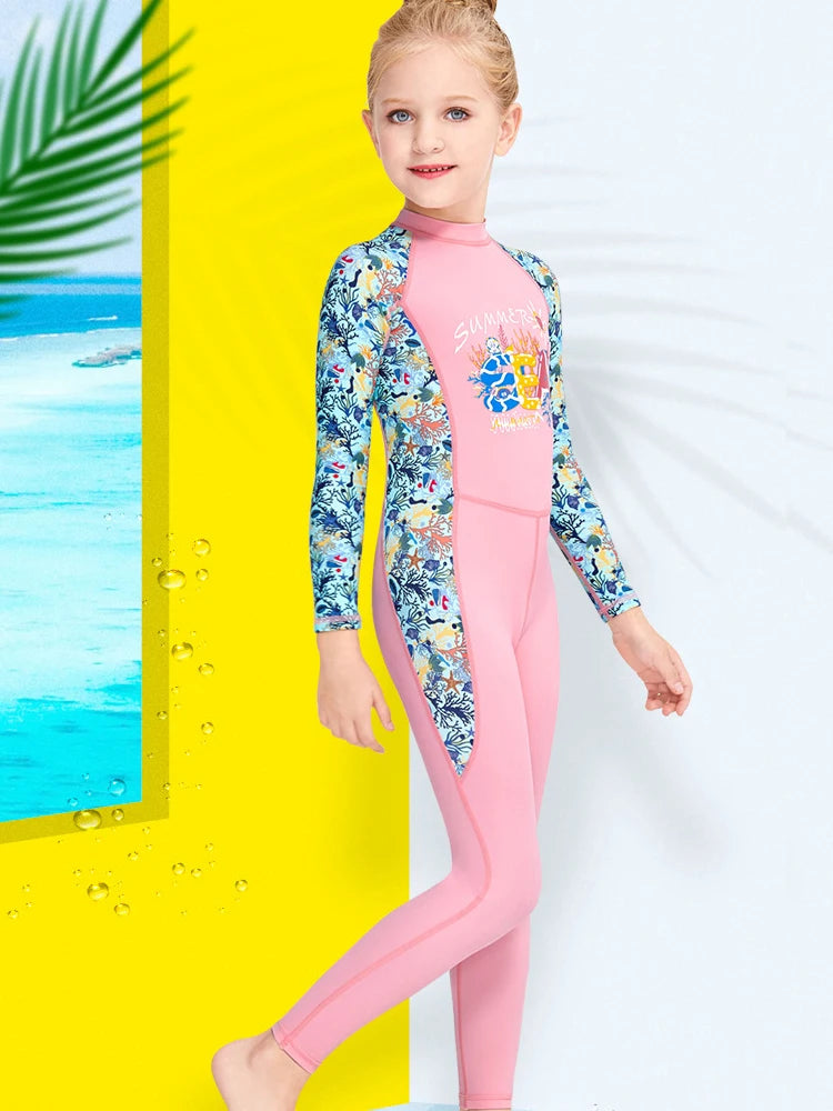 Traje de Baño de Manga Larga para Niña