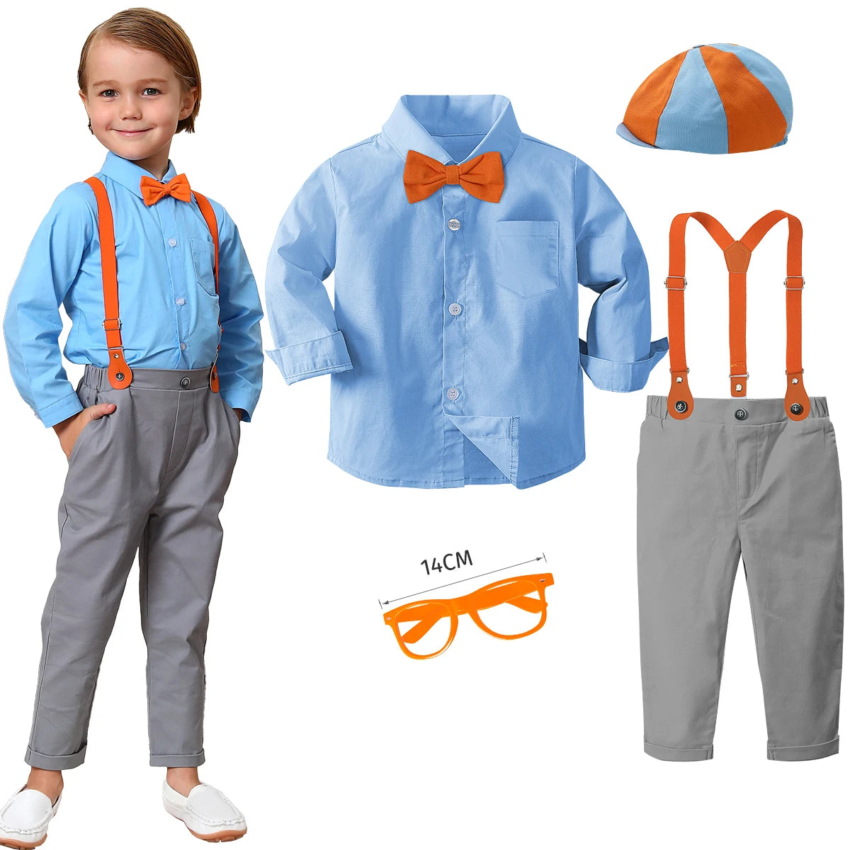 Conjunto Social Infantil con Tirantes para Niño
