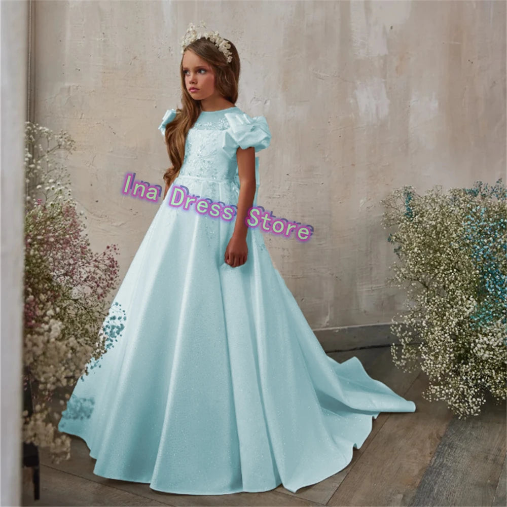 Vestido Largo de Ceremonia Infantil en Satén