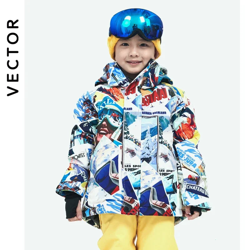 Chaqueta Infantil de Esquí Impermeable para Niño