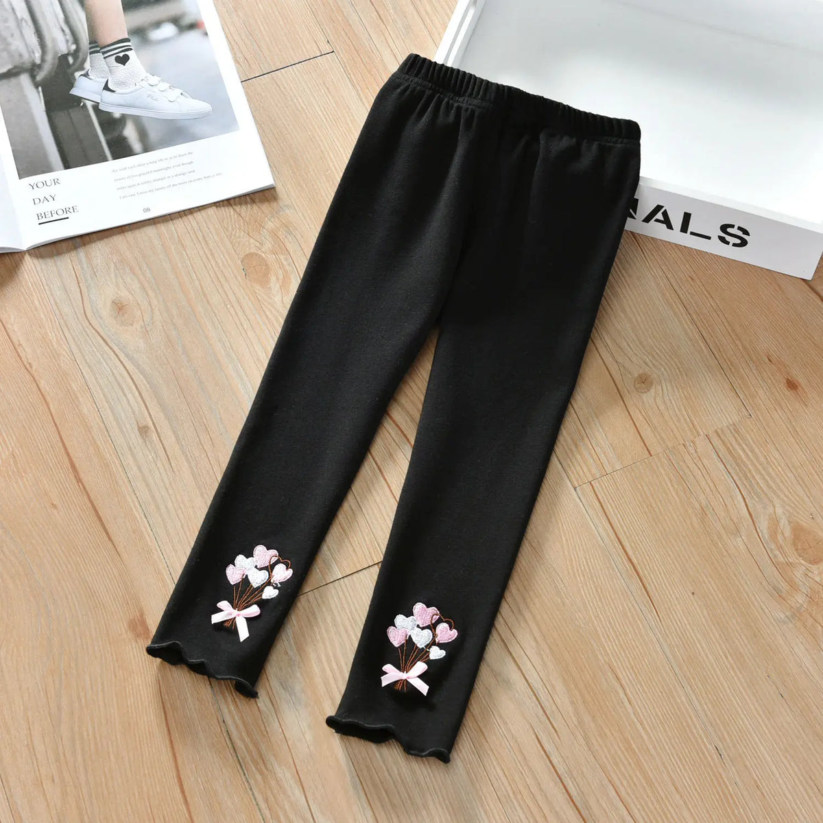 Legging Infantil de Algodón con Estampado Floral