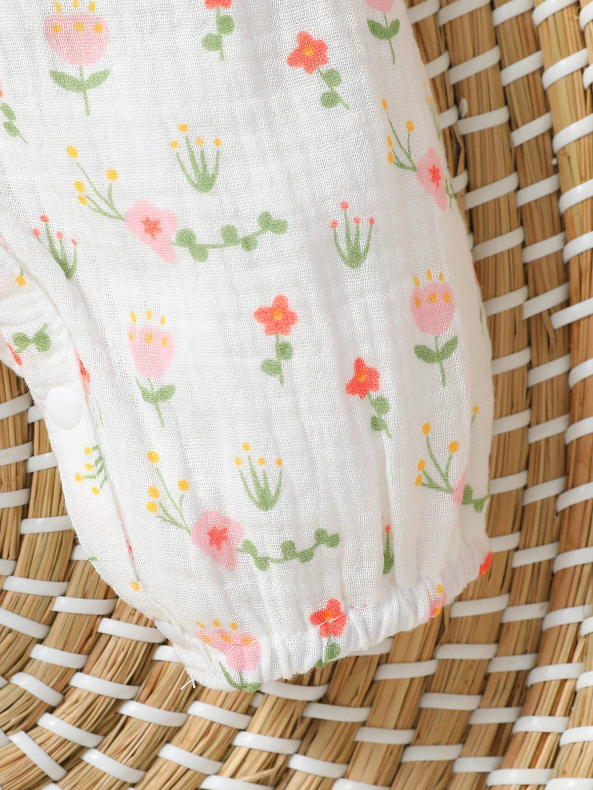 Pelele Floral de Manga Larga para Bebé Niña con Diadema