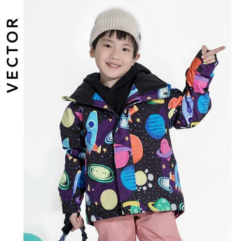 Chaqueta Infantil de Esquí Impermeable para Niño