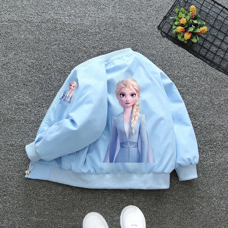 Lightweight Printed Kids' Jacket with Zipper