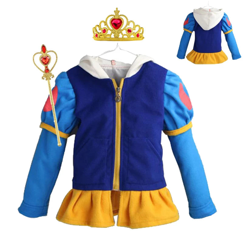 Disfraz Infantil Inspirado en Princesa Blancanieves con Capucha