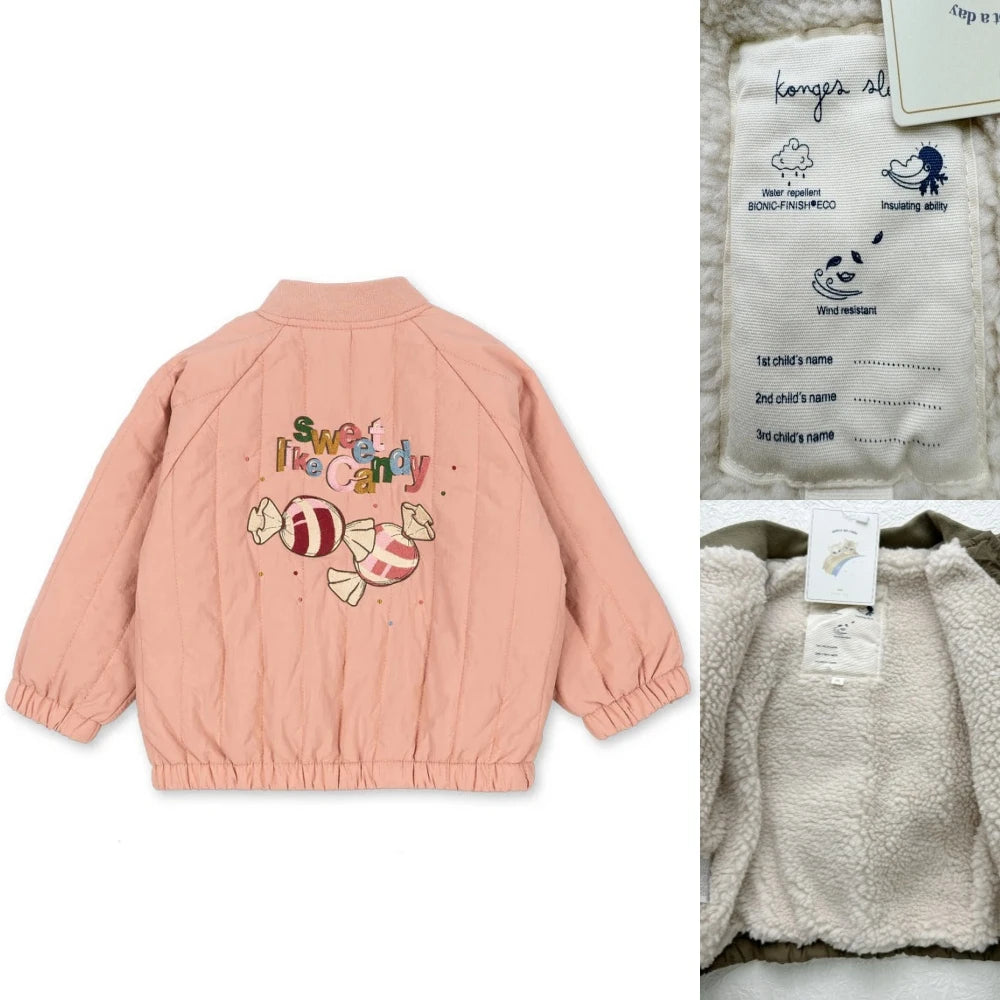 Chaqueta Infantil Acolchada con Acabado Satinado