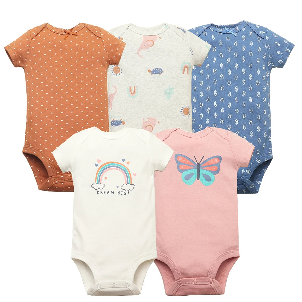 5-Pack Cotton Bodysuits for Baby