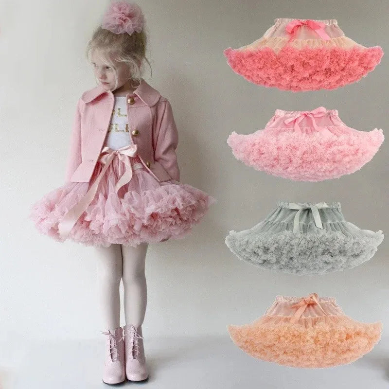 Falda Infantil de Tul con Lazo