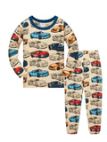 Pijama infantil de algodón con estampado de autos