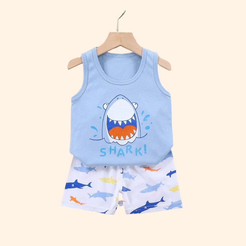 Kids' Cotton Tank Top and Shorts Set