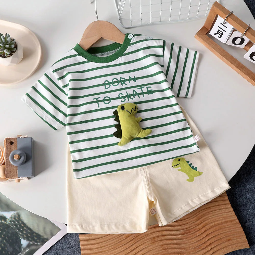 Conjunto de Verano de Camiseta y Shorts para Niña y Niño