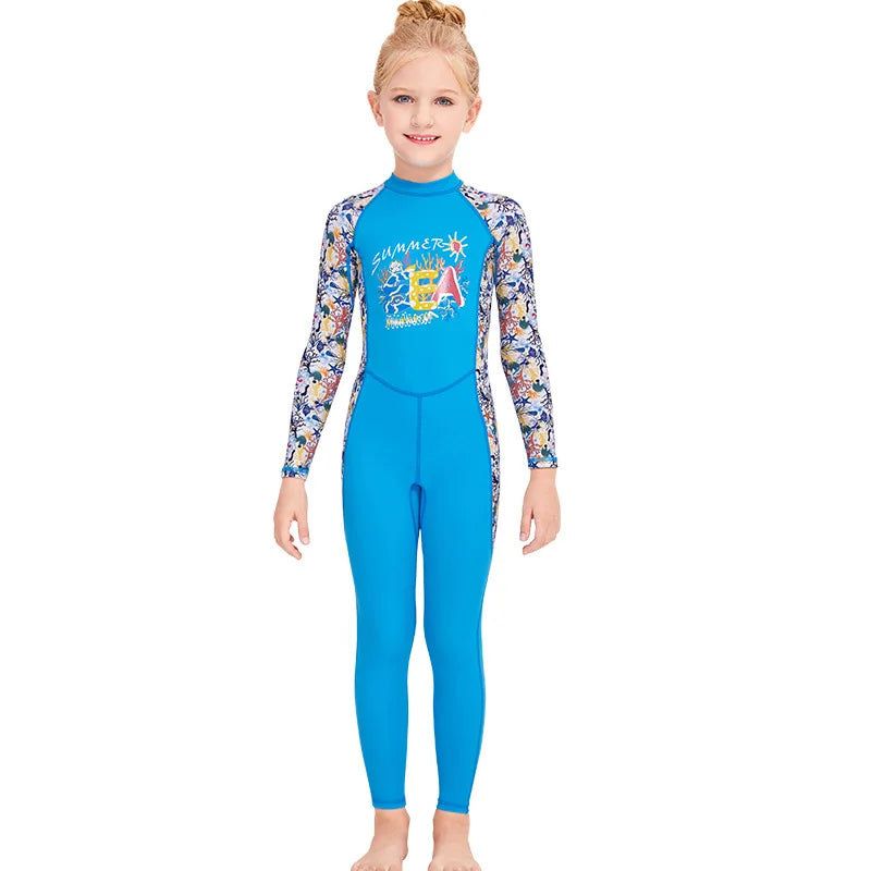 Traje de Baño de Manga Larga para Niña