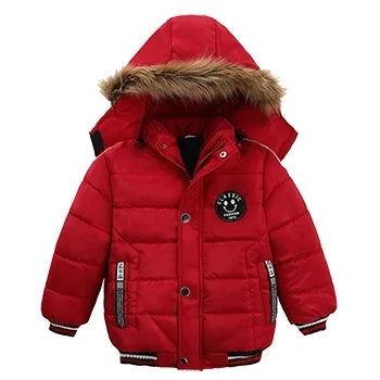Chaqueta Infantil de Invierno con Capucha y Estampado para Niño