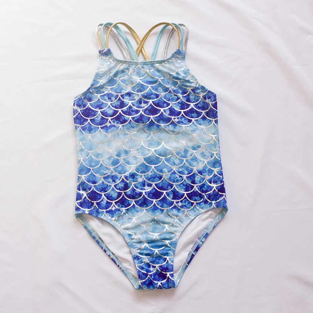 Traje de Baño Enterizo para Niña con Detalle de Concha